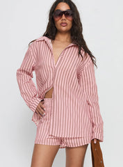Chloe Set Pink Brown Stripe