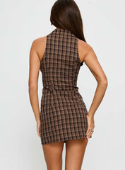 Meggan Mini Skirt Chocolate Check