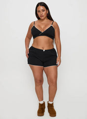 Slumber Jersey Sleep Bralette Black Curve
