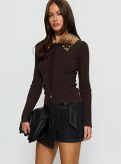 Elinora Wrap Mini Skirt Raw Denim