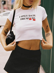 Drummers Baby Tee White