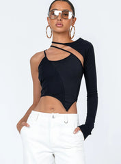 Ashbury Long Sleeve Top Black