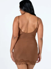 Fauna Mini Dress Brown