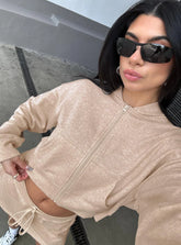 Revive Zip Through Hoodie Oat Marle