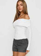Sedonia Gathered Wrap Top White