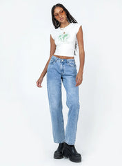 Peace and Love Longline Tee White