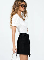 Banksia Denim Mini Skirt Black