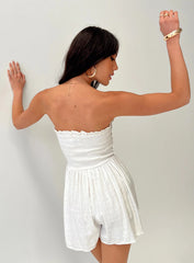 Kiyah Strapless Romper White