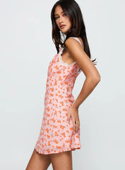 Happier Than Ever Lace Mini Dress Pink / Floral