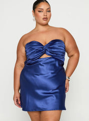 Shellie Mini Dress Blue Curve