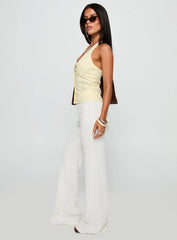 Leisure State Knit Pant White