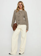 Kaytee Button Up Knit Cardigan Grey