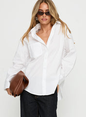 Kodhi Oversized Long Sleeve Top White