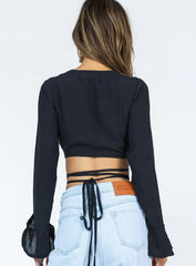 Delano Long Sleeve Top Black