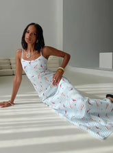 Charcuterie Maxi Dress Blue