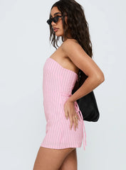 Yumiko Strapless Playsuit Pink