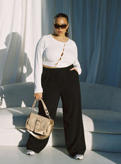 Astrid Long Sleeve Top White Curve