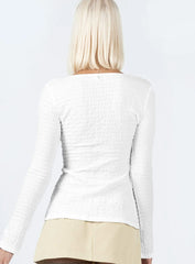 Waylett Long Sleeve Top White