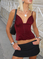 Scorsese Corset Top Red