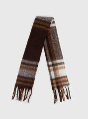 Warm Welcome Scarf Brown Plaid