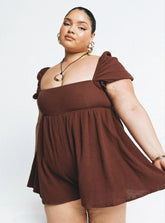 Lorna Romper Brown Curve