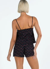 Deva Floral Romper Black Multi