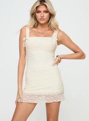 Bradie Mini Dress Cream