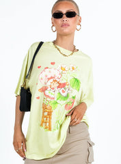 Strawberry Girl Oversized Tee Green