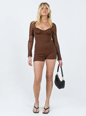 Robyn Romper Brown