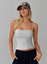 Race My Mind Top Grey Marle