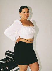 Ariah Long Sleeve Top White Curve Eco