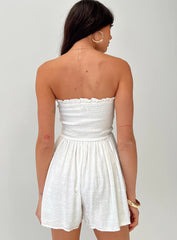 Kiyah Strapless Romper White