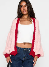 Lester Knit Cardigan Pink / Red
