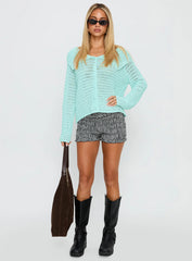 Tuscon Crochet Sweater Blue