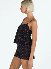 Deva Floral Romper Black Multi