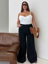 Goldie High Rise Wide Leg Jeans True Black Curve