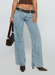 Ellanor Low Rise Slouch Denim Jean Light Blue