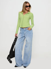 Echoes Long Sleeve Top Green