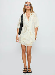 Caraliia Mini Skirt Cream