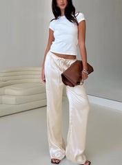 Soulstar Satin Pants Champagne