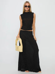 Ford Maxi Skirt Onyx Polka