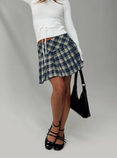 Winn-dixie Pleated Mini Skirt Check