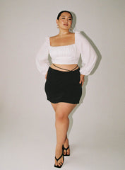 Ariah Long Sleeve Top White Curve Eco