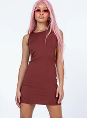 Avi Mini Dress Brown