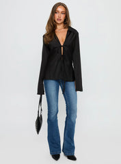 Way Life Goes Long Sleeve Top Black