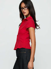 Cottesloe Blouse Top Red