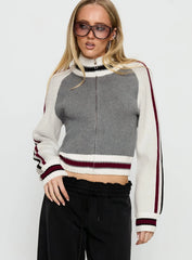 Tilar Knit Jacket Grey Multi