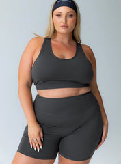 Conquer Activewear Shorts Grey Curve