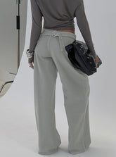 Incognito Low Rise Wide Leg Cargo Jeans Grey