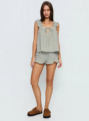 Santabelle Frill Top Check